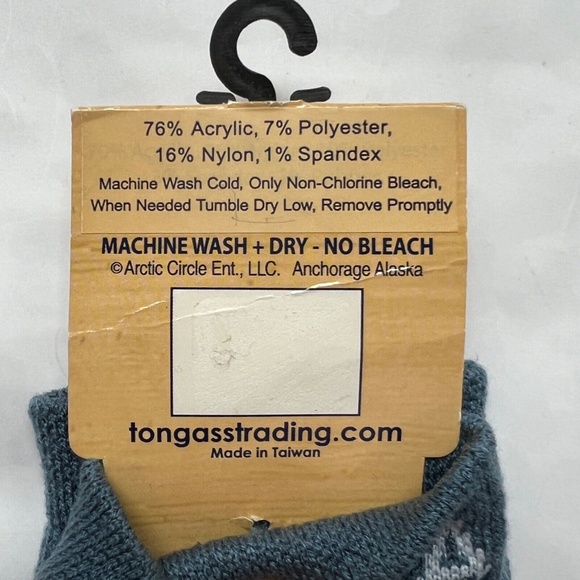 Alaska Outfitters Grizzly Bear Socks Mid Calf 8 yrs - Adult Blue Gray Ketchikan - Picture 6 of 6